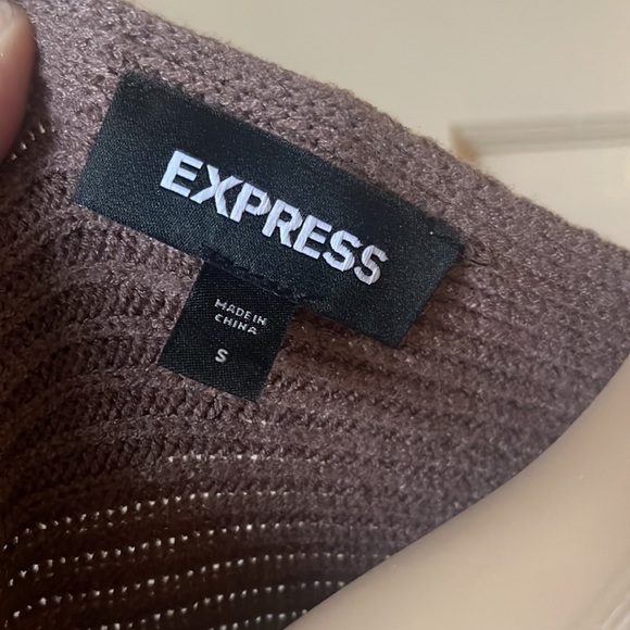 Express Asymmetrical cut sweater in mocha - Picture 5 of 5